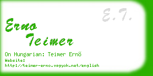 erno teimer business card